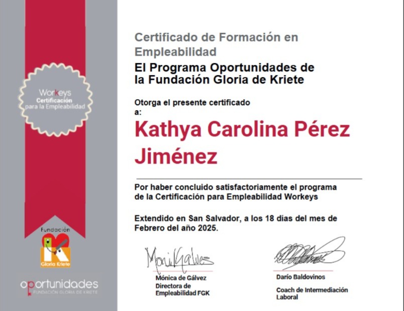 Certificado de Formación en Empleabilidad